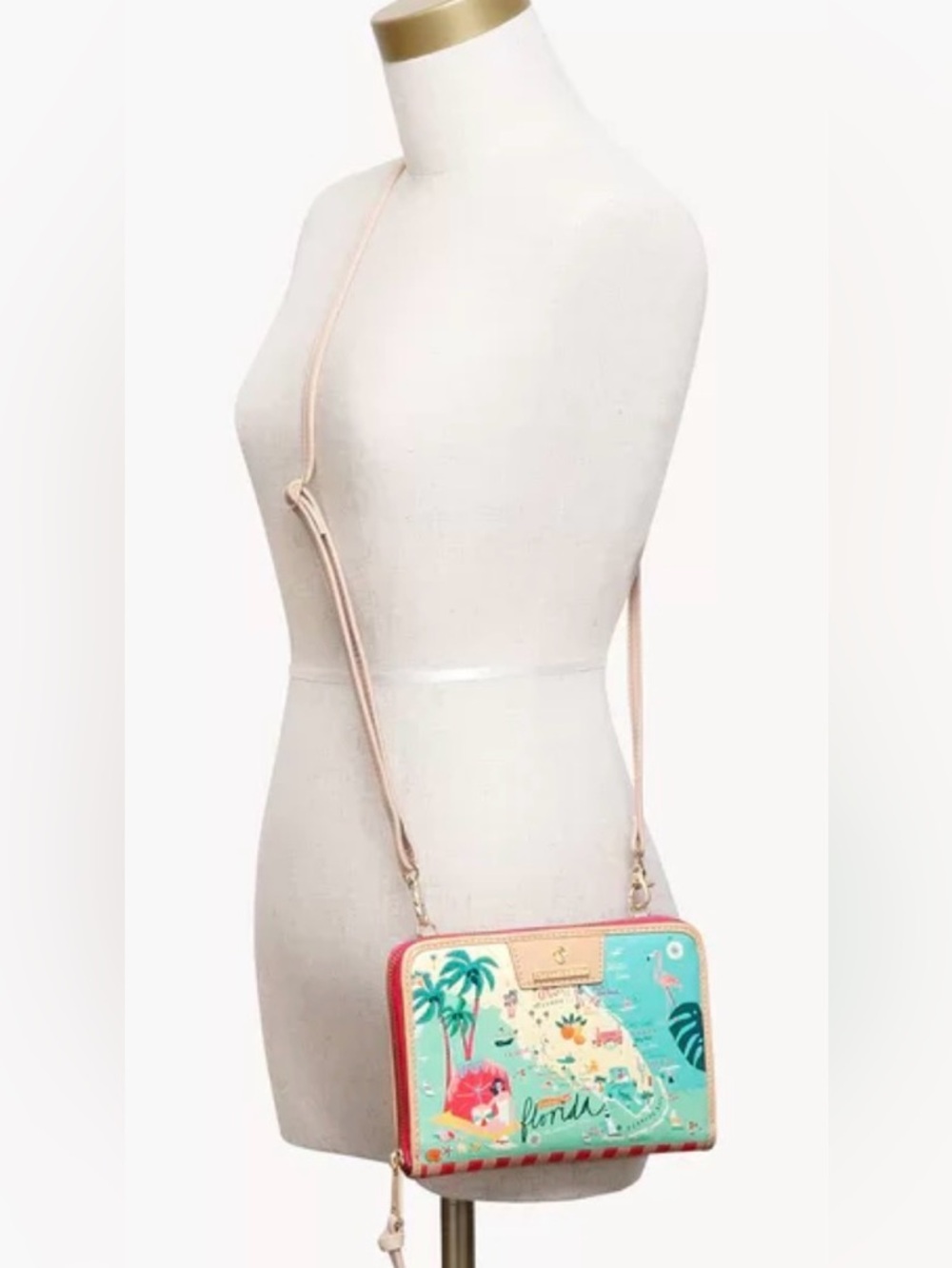 🏝️🦩🌺Florida All-in-One Phone Crossbody by Spartina 449⛱️🦩🏝️updated🦩 - Picture 5 of 17